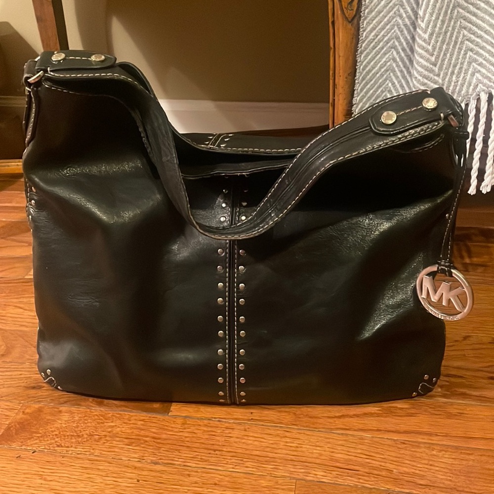 Michael Kors Black Purse with Silver Studs
